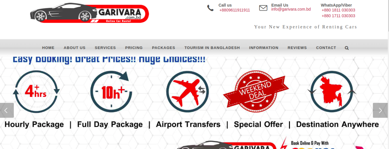 Garivaracom.bd Home page Garivaracom.bd Home page